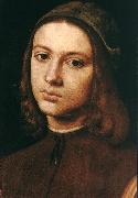 Portrait of a Young Man (detail) af, PERUGINO, Pietro